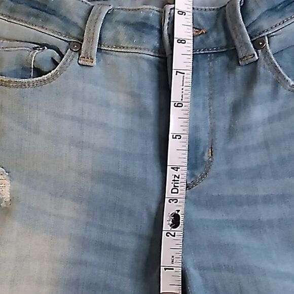Indigo Rein distressed light wash cuffed cropped skinny jeans - Picture 5 of 10
